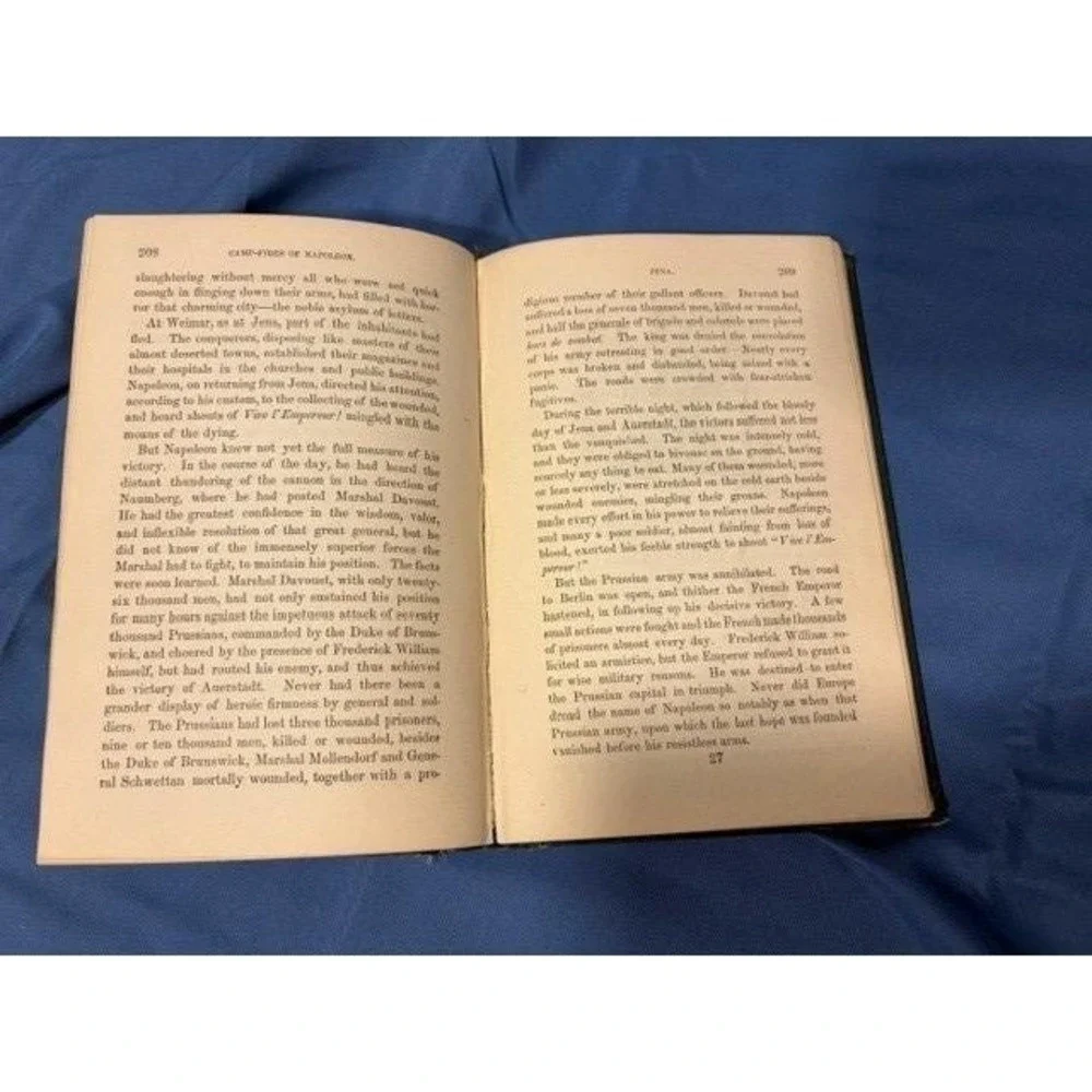 Antique 1854 Campfires‎ of Napoleon Hardcover Book by Henry C. Watson